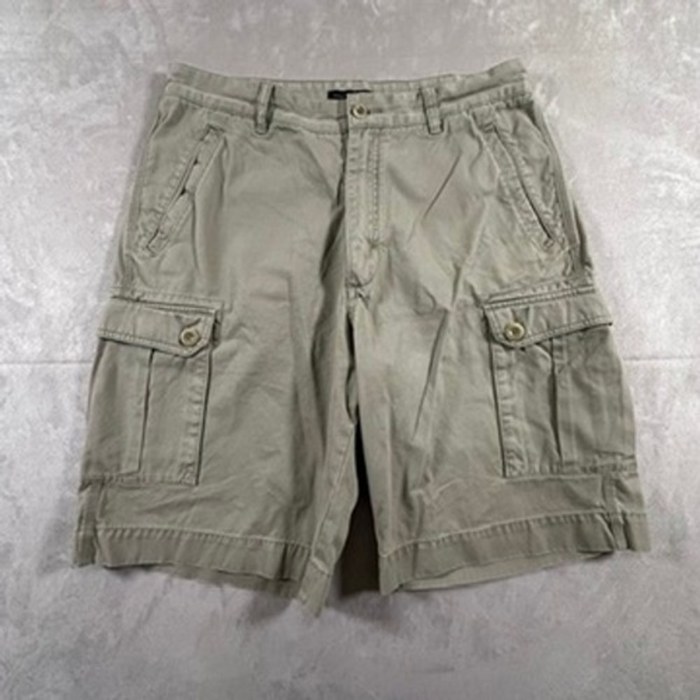 Banana Republic Cargo Shorts Mens Y2K Utility Multi Pocket 34 Green